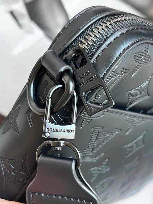 Сумка чоловіча чорна Louis Vuitton Duo луи витон 2в1 монетниця мужская