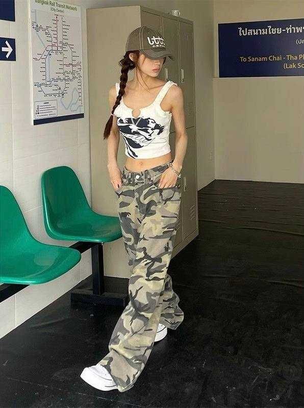 УНІСЕКС Камо штани зелені хакі realtree штаны camo baggy широкі карго