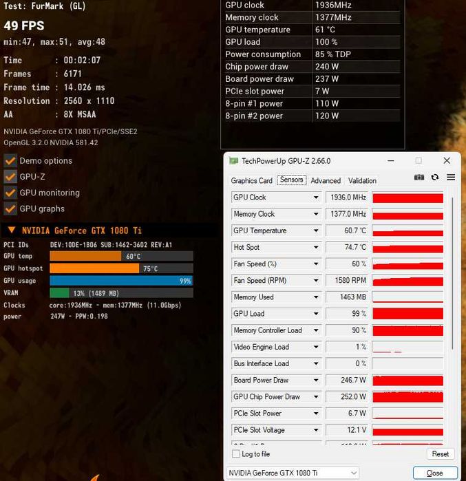 MSI GTX 1080 Ti Gaming X 11GB GDDR5X (352bit)