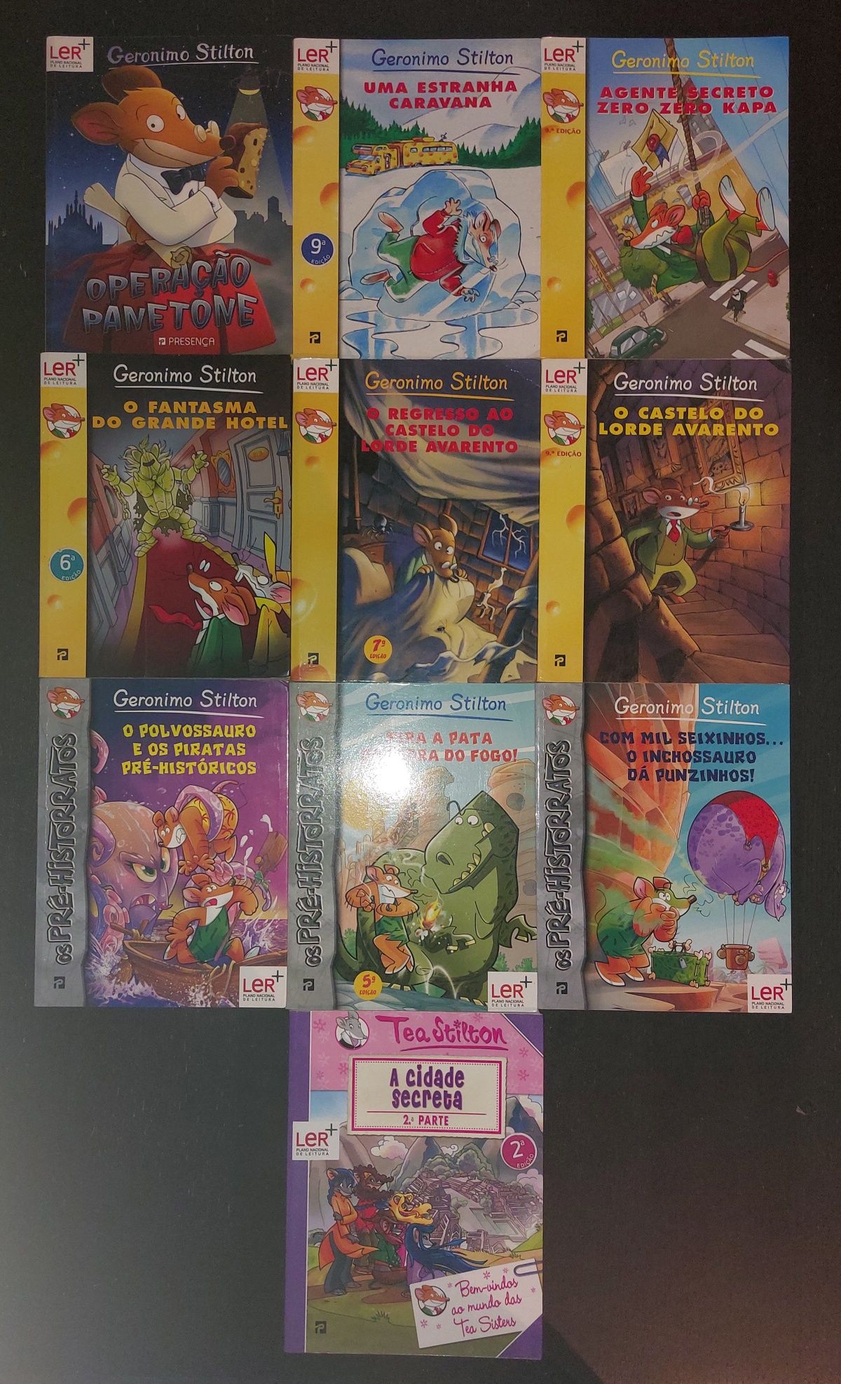 Livros Geronimo Stilton e Tea Stilton