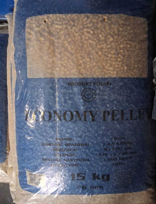 Wysokiej Jakości Polski Pellet Sosnowy - Worki 15KG - Paleta 990 kg