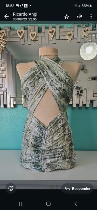 Vestido verde de licra L