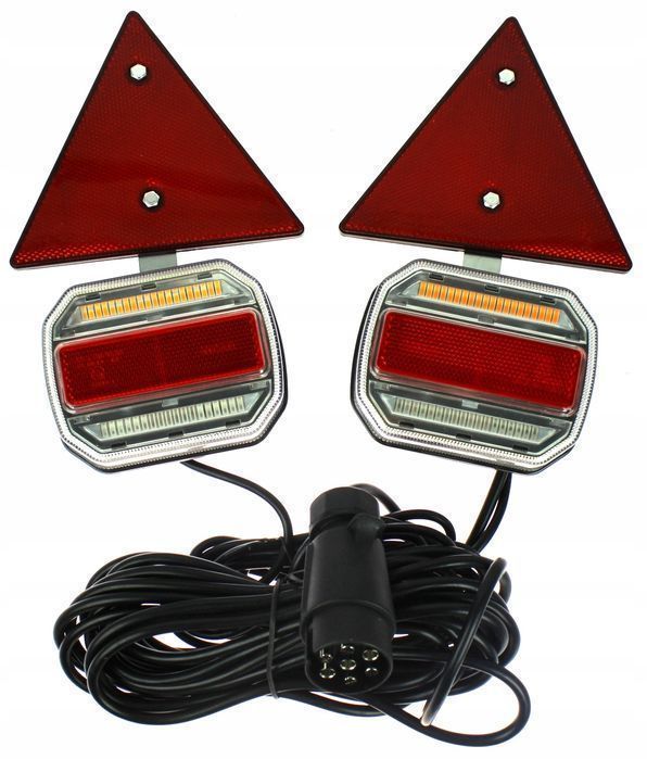 Lampa Tylna Led Dynamiczny Kierunek Magnes Trójkąt