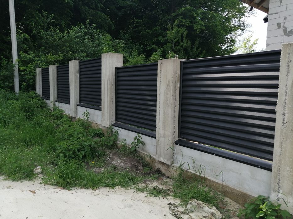Ворота відкатні, Паркан Жалюзі, Брама металева