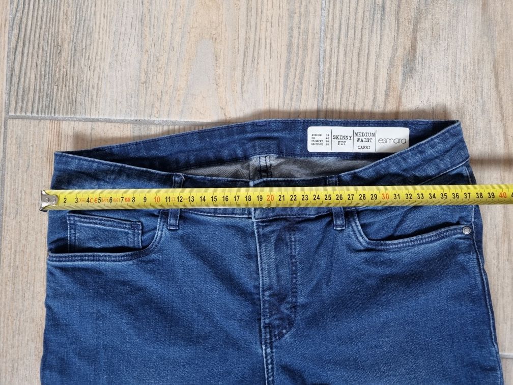Spodnie 3 pary jeansy dżinsy czarne cygaretki rybaczki blue lime