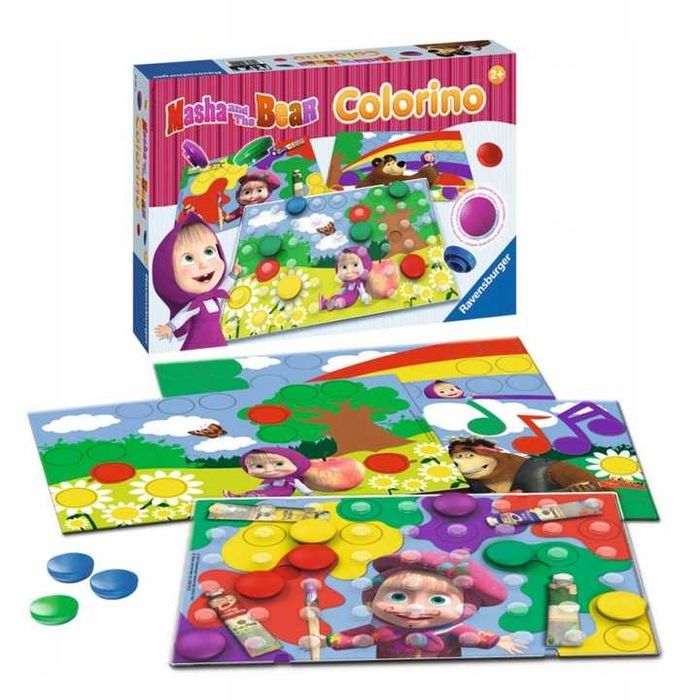 Ravensburger Masza i Niedźwiedź Colorino Gra 2+ *NOWA*