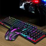 ZESTAW GAMINGOWY klawiatura mysz gamingowa podświetlenie led rgb
