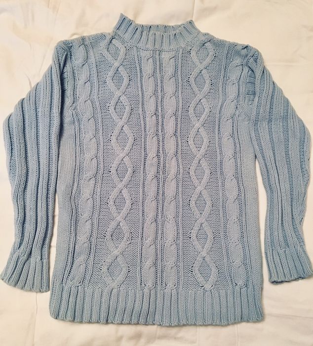 Свитер CYRILLUS, 100% cotton, голубой цвет, 1,65-1,70-рост, б/у