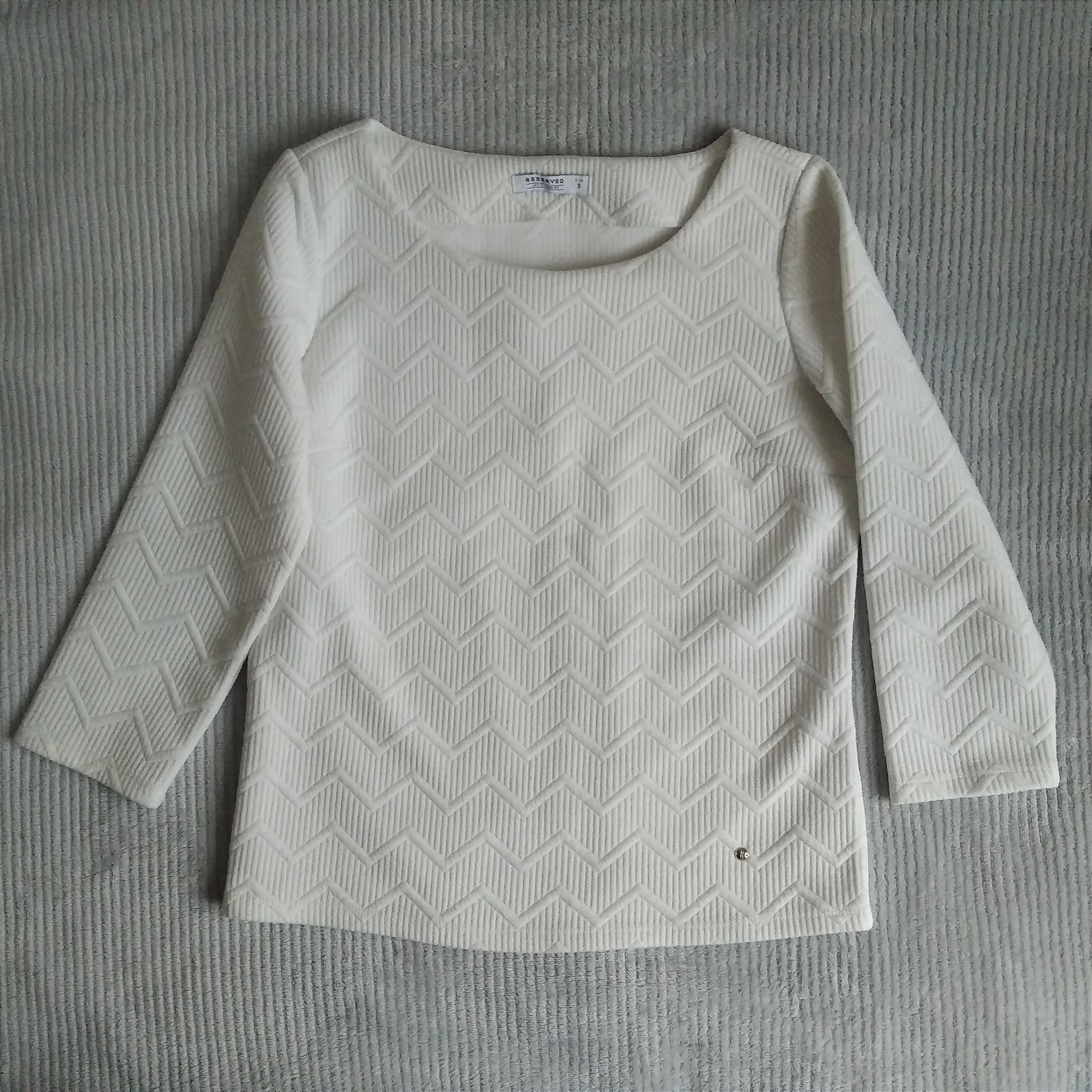 Bluzka biała damska sweter damski rozmiar S Reserved