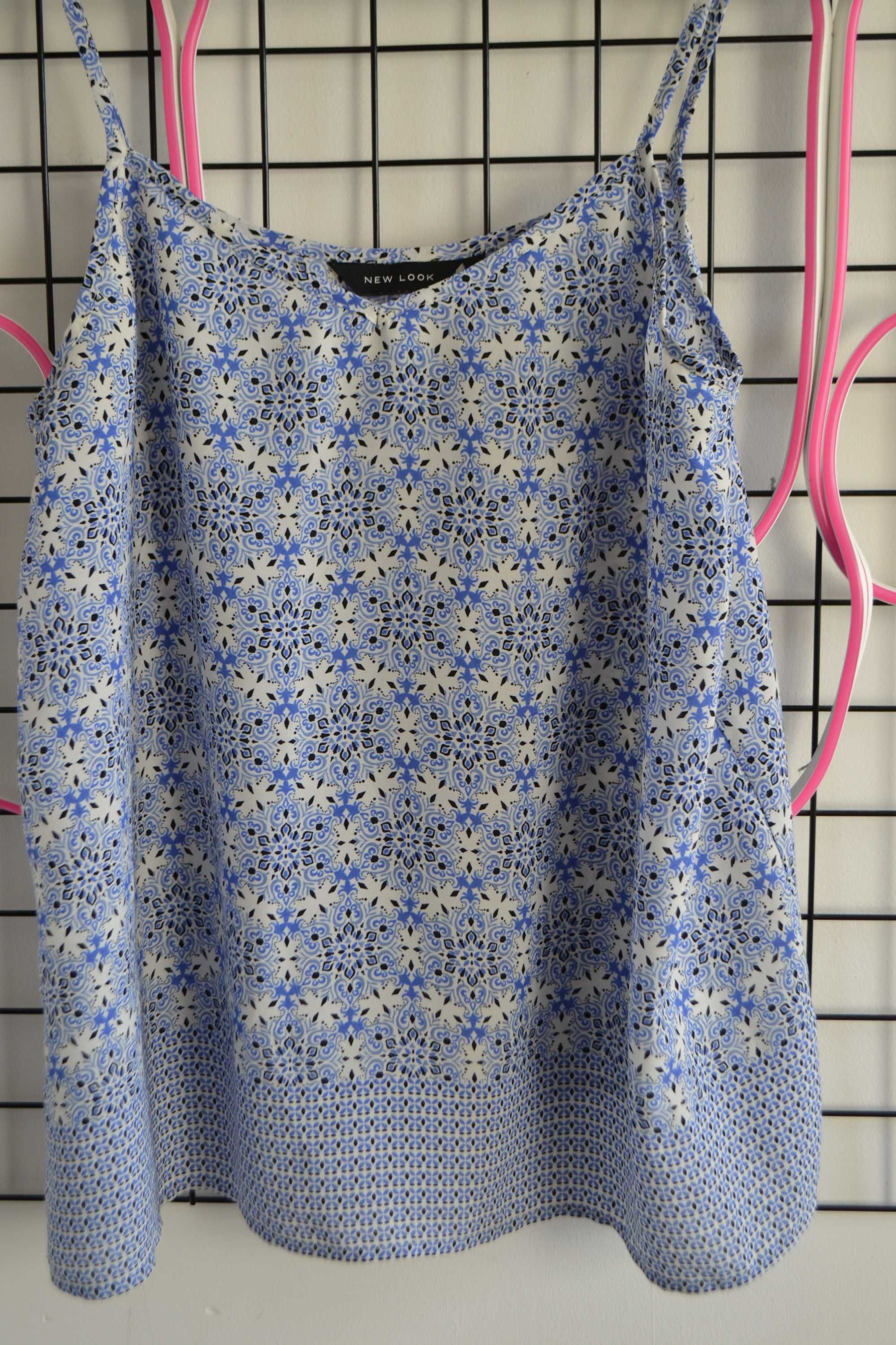 Bluzka na ramiączkach niebieska New Look 14 boho