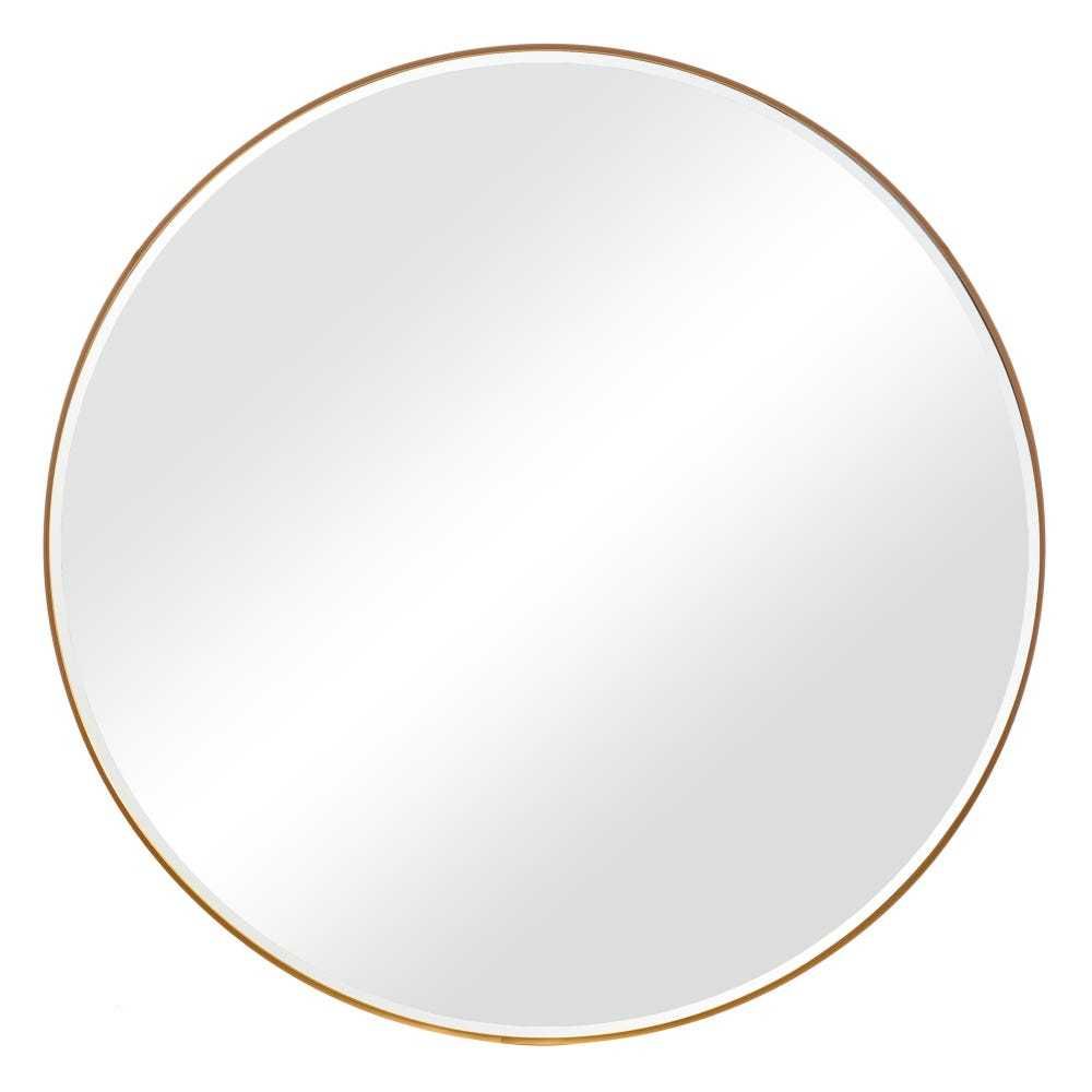 Espelho Redondo de Alumínio Dourado - 80cm By Arcoazul Design