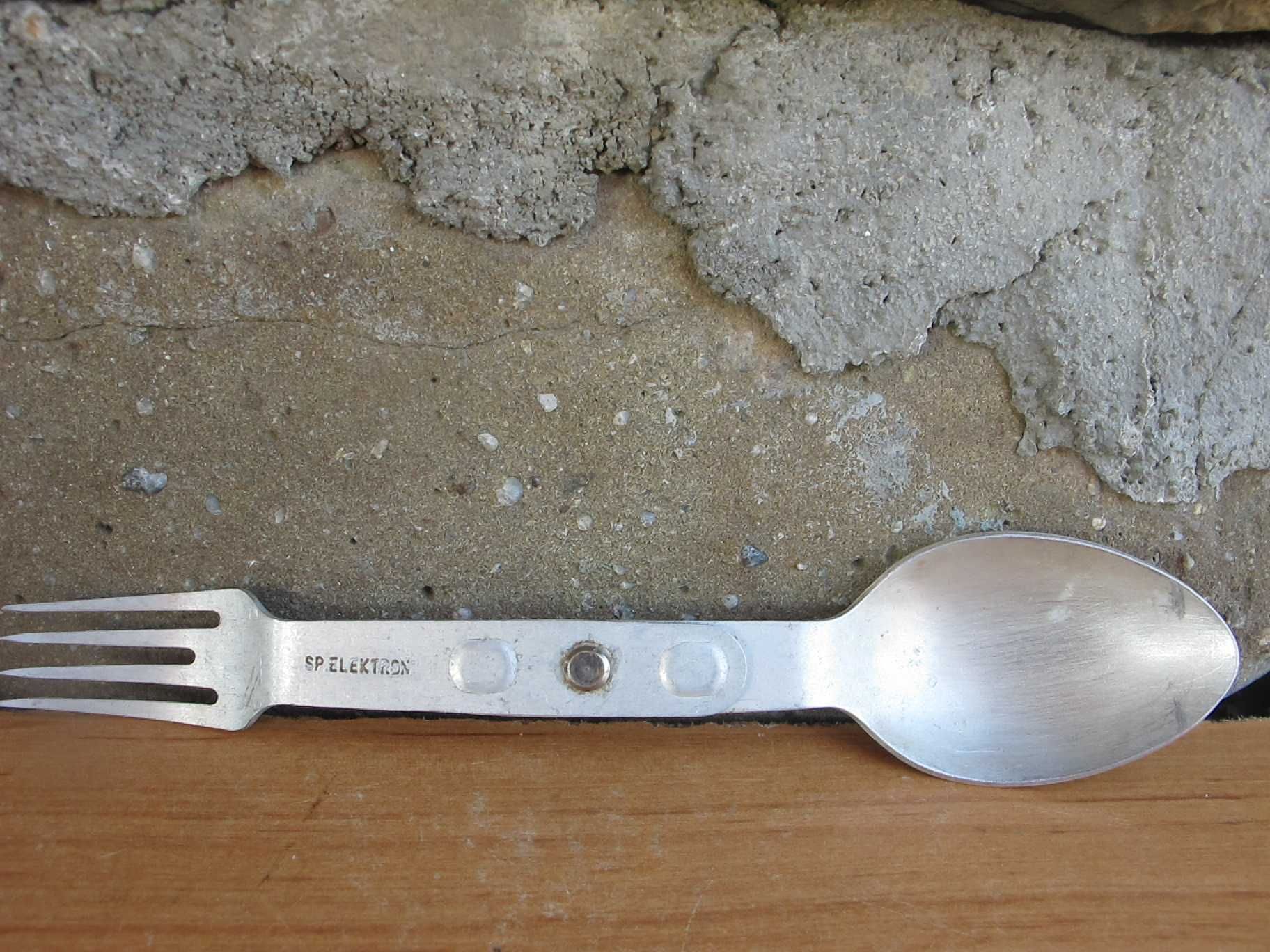 Aluminiowy Niezbędnik_ Łyżka + Widelec_ SP Elektron