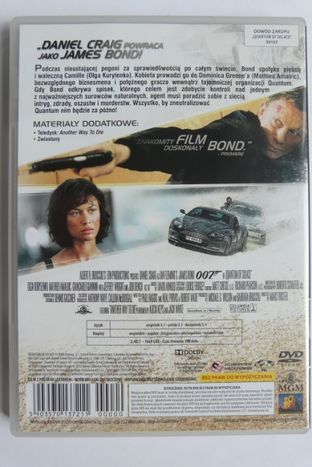 James Bond QUANTUM OF SOLACE 007 - film DVD