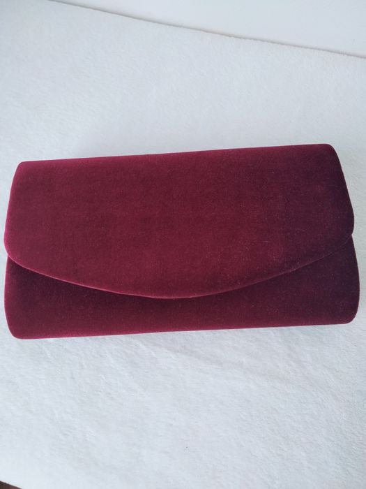 Клатч бордовий оксамитовий