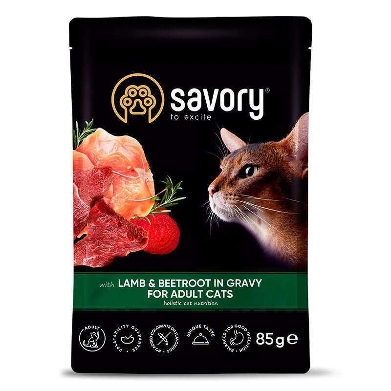 Вологий Корм SAVORY CAT для котів і кошенят. 3 Види Паучів Сейворі