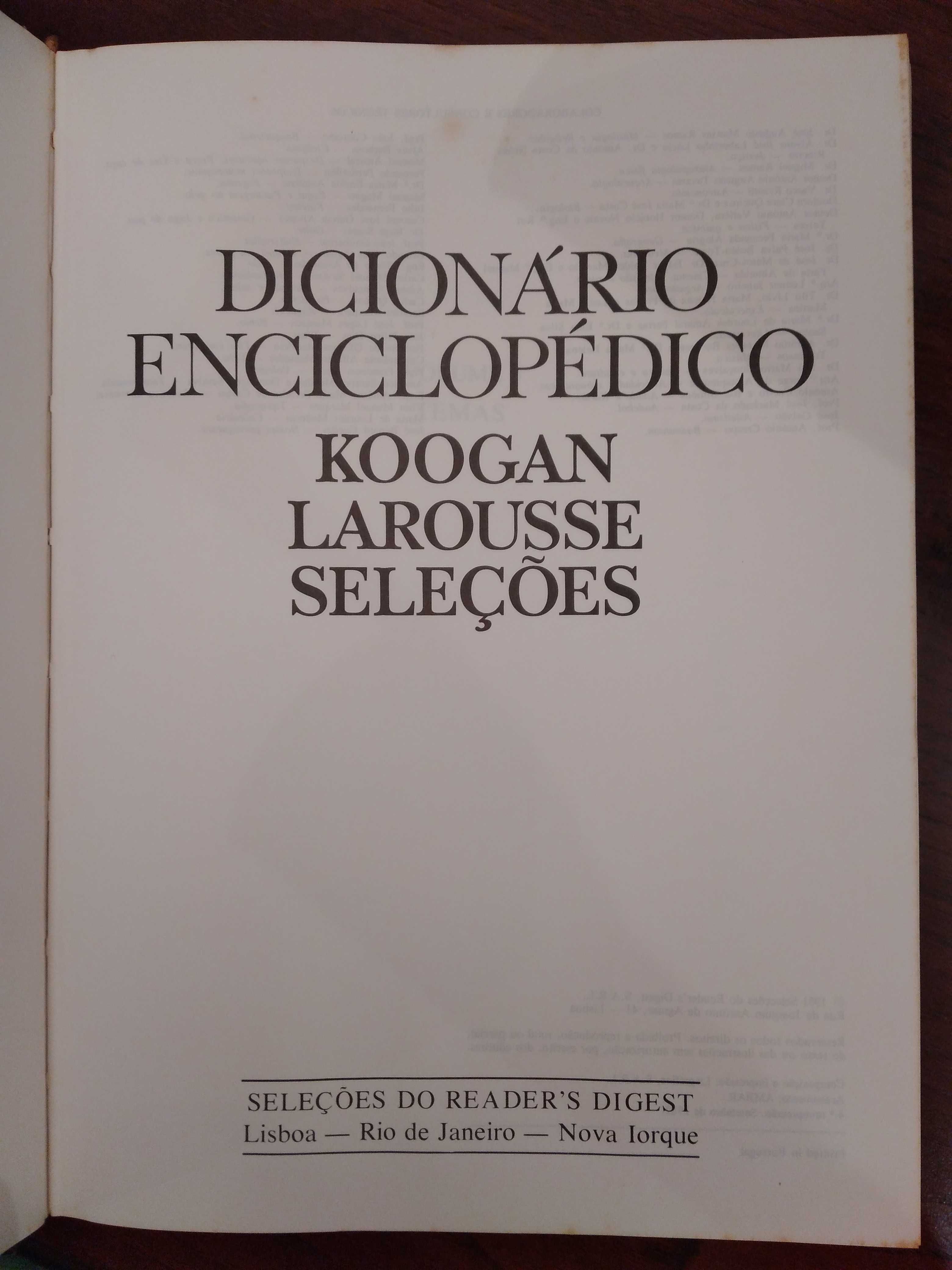Dicionário Enciclopédico Koogan Larousse, três volumes
