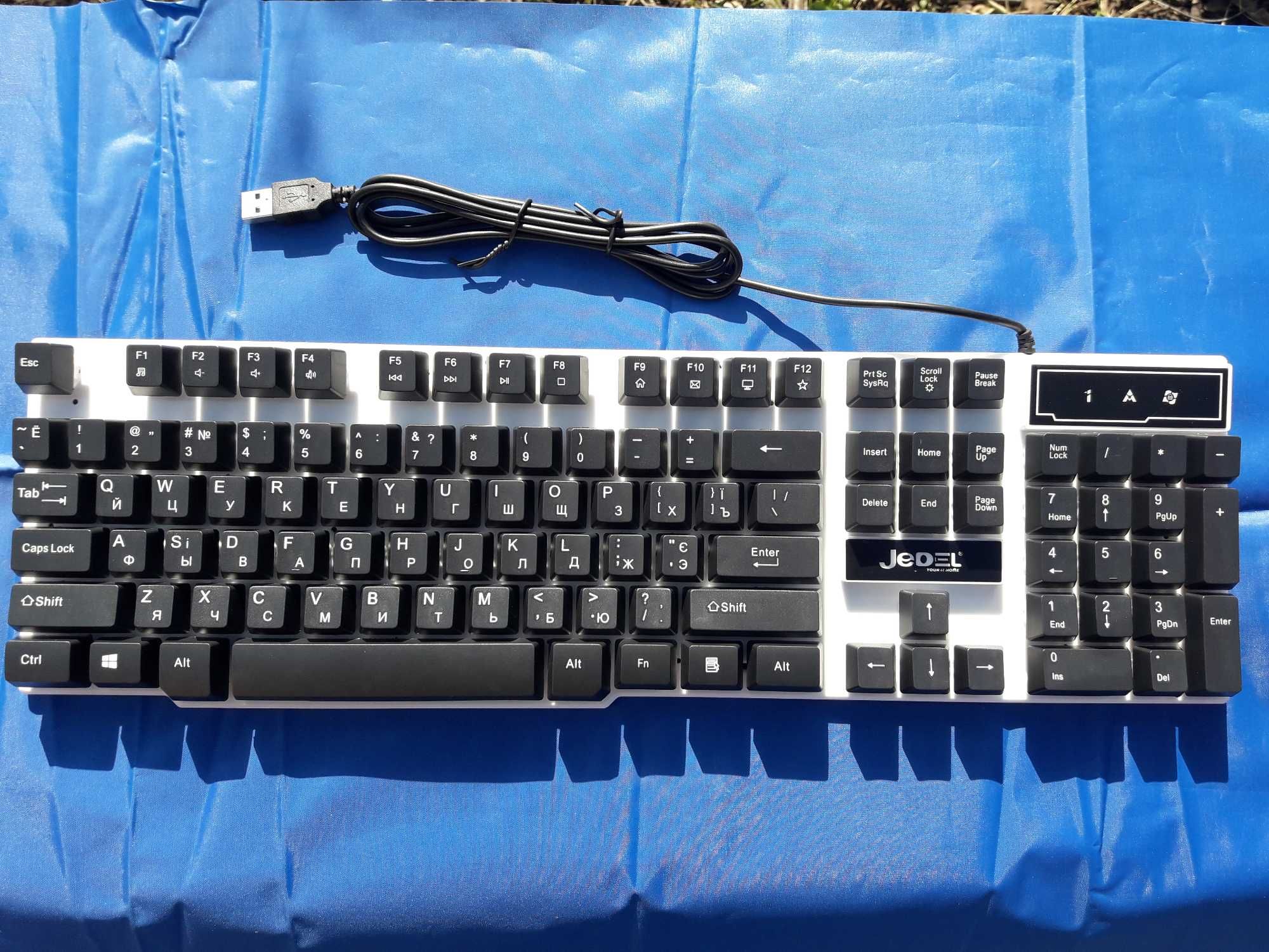 Клавиатура с подсветкой USB JEDEL K500, длина кабеля 170см