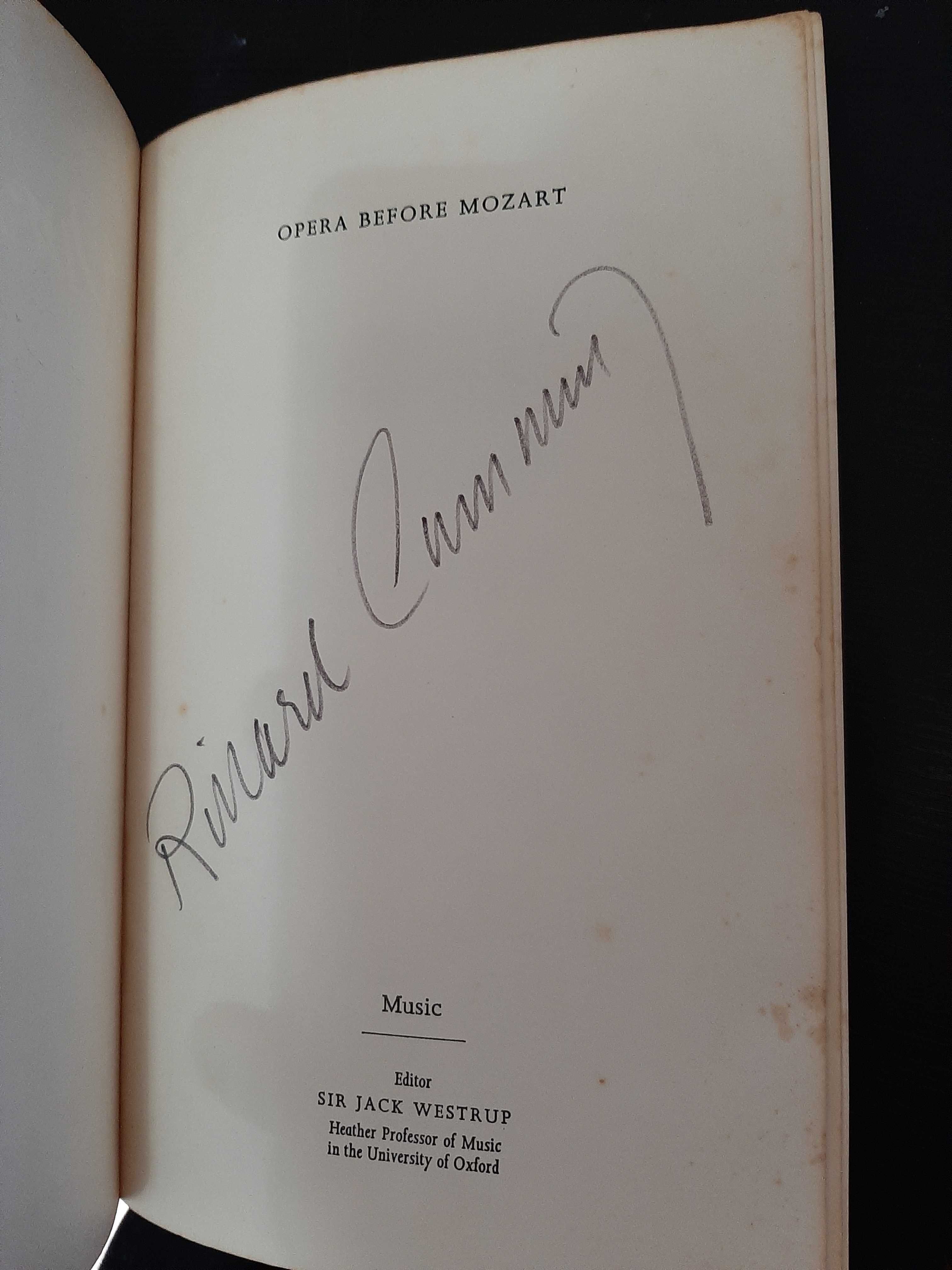 Michael F. Robinson – Opera before Mozart: from 1597 to end of 18th C.