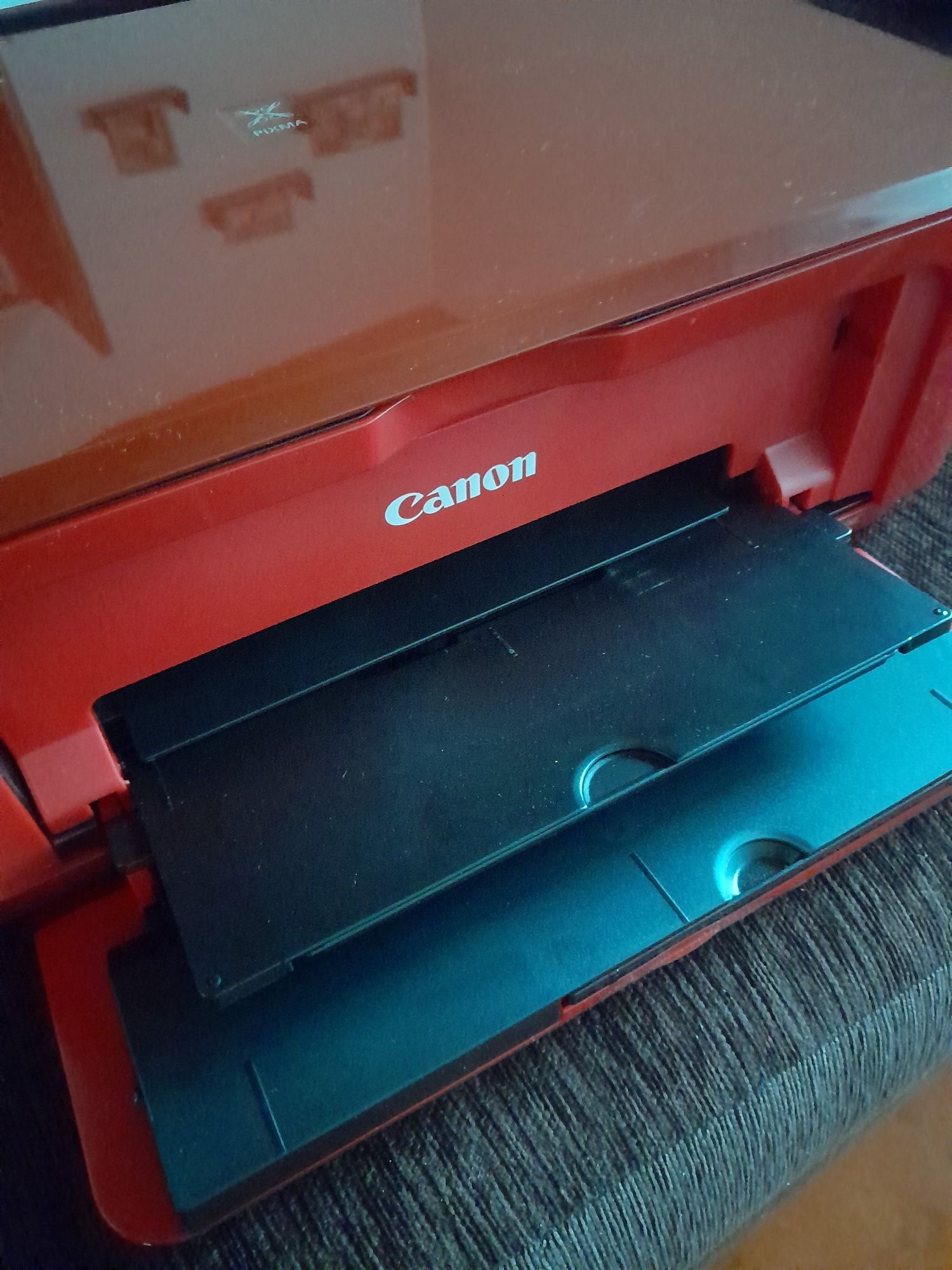 Impressora Canon MG3650 vermelha com erro ainda nao corrigido