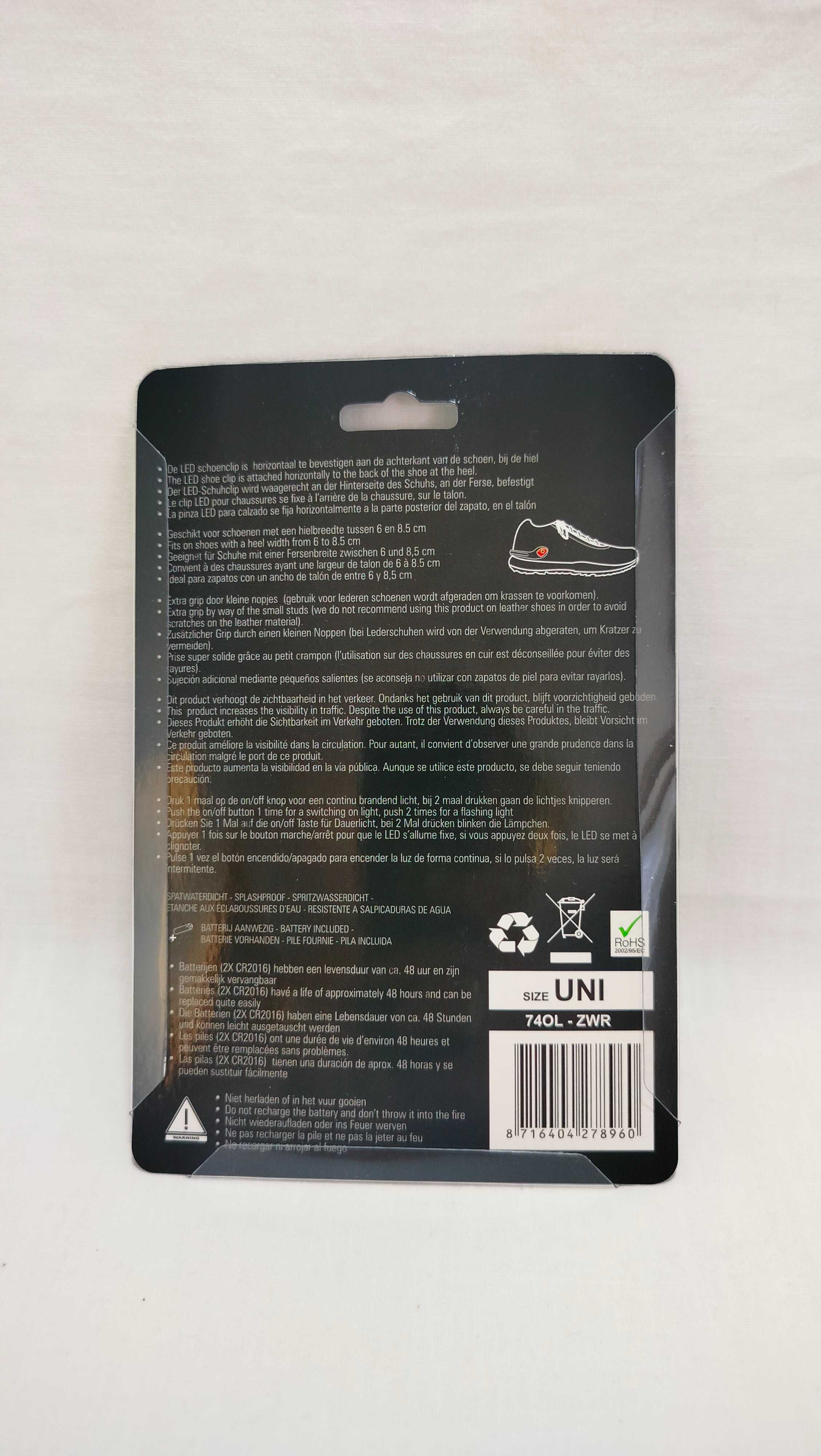 Opaska odblaskowa świecące LED na buty Avento