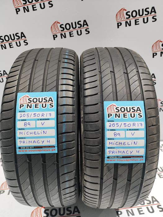 2 pneus semi novos Michelin 205-50R17 primacy 4 89V - Oferta da entreg