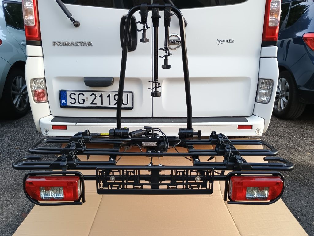 Bagażnik rowerowy na hak MFT platforma na 3 rowery udźwig 80 kg