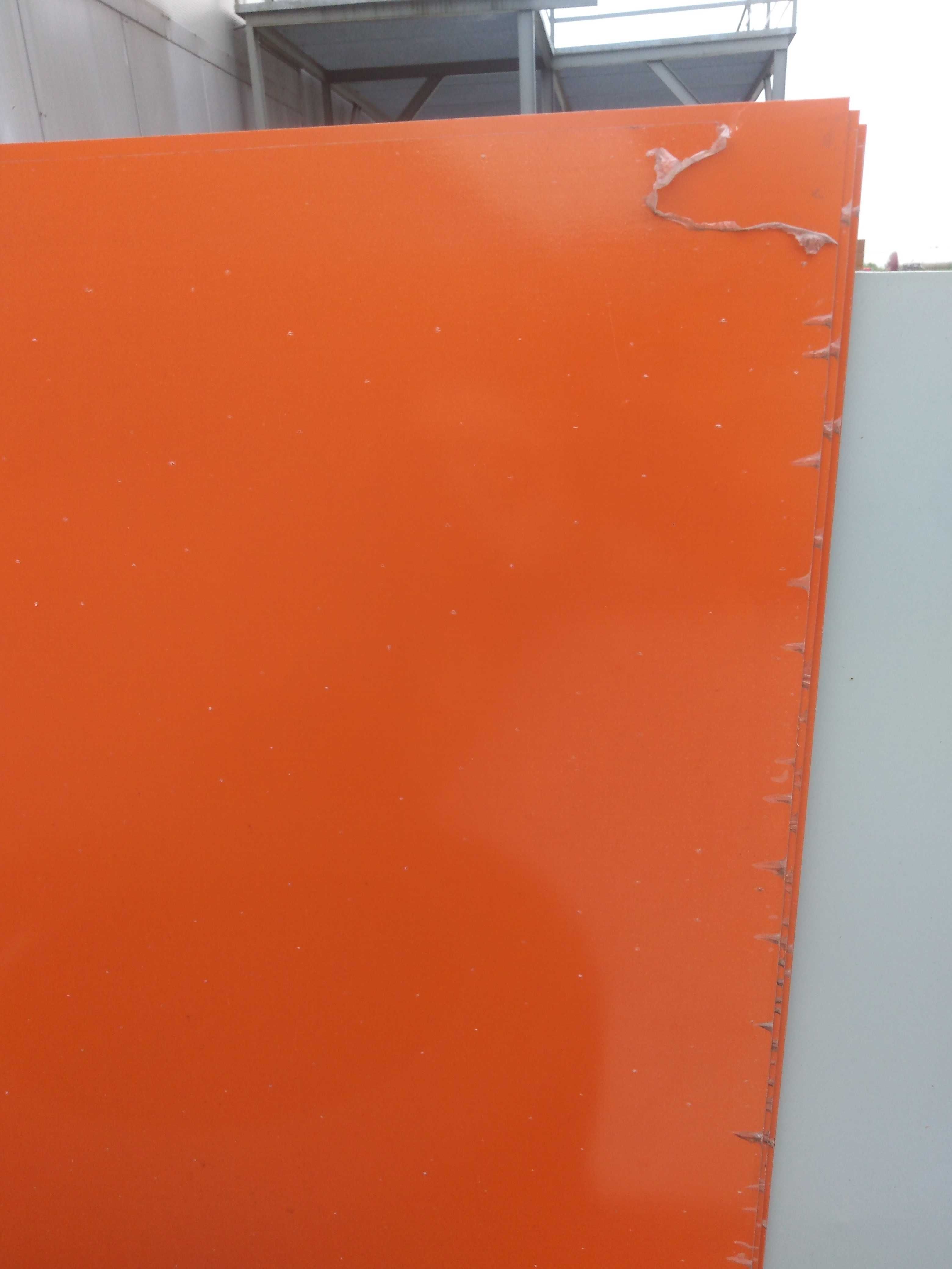 blacha płaska pomarańczowa 0,5 mm przybliżony RAL 2009 3,00 m x 1,25 m