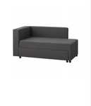 IKEA BYGGET Łóżko pojedyncze 91x149 Ciemnoszary