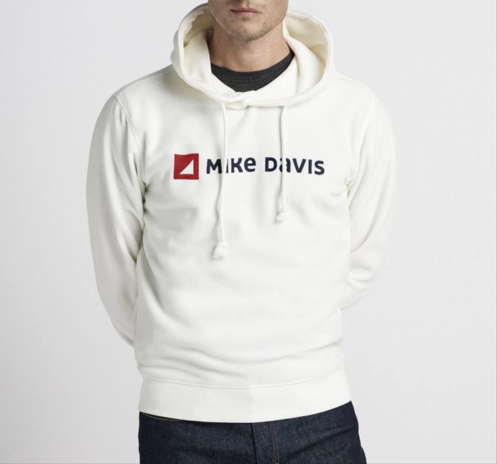 Sweatshirt hoodie com capuz branco pérola tamanho L