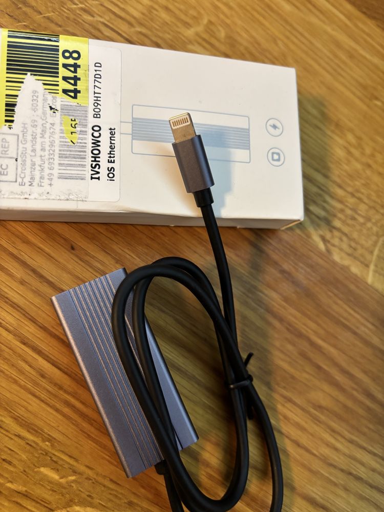 Adapter lightning do rj-45 ethernet LAN ios iphone do bimmercode