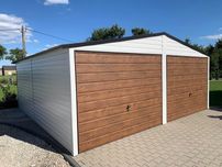 Garaże blaszane w kolorze lub drewnopodobne, producent