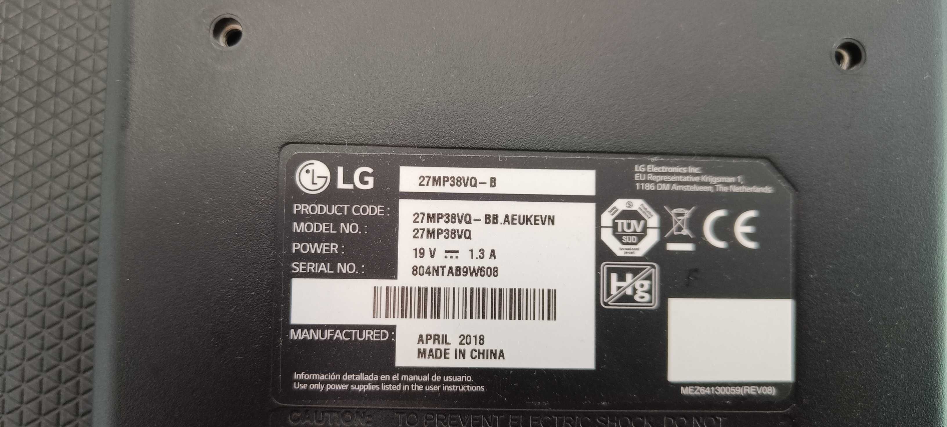 Monitor LED LG 27MP38VQ-B czarny