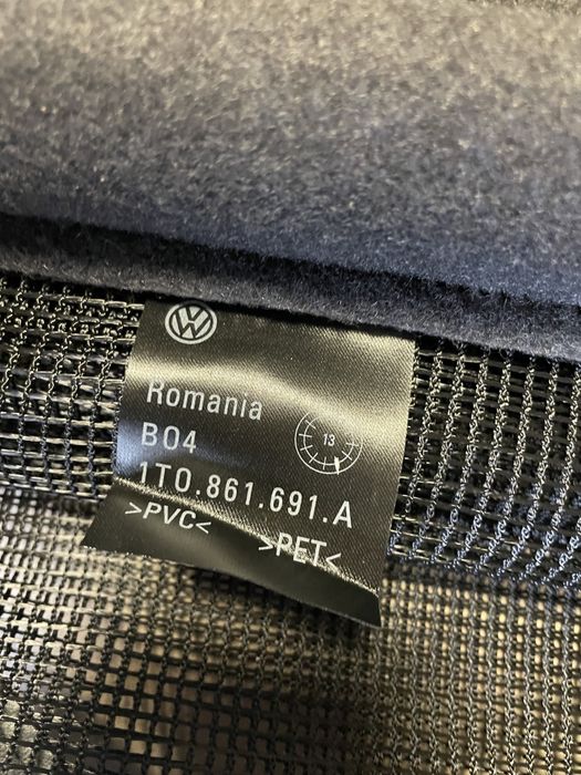 Siatka bagażnika Vw Touran czarna pokrowiec  03-10r
