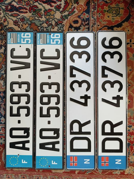 Tablice rejestracyjne kolekcjonerskie Norwegia Francja