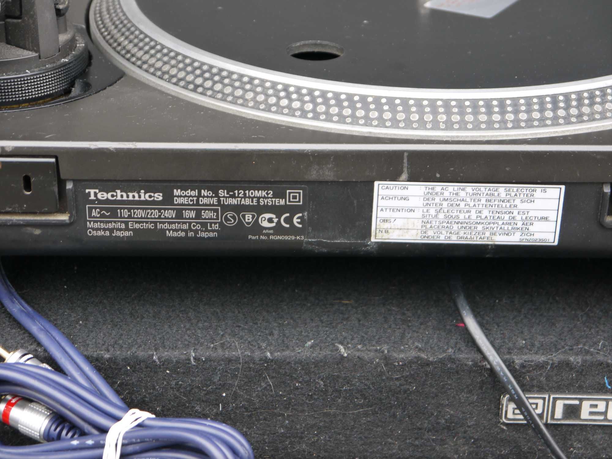 Gramofon Technics SL-1210MK2 + case Reloop black