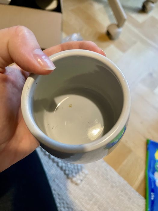 Ikea mała mini doniczka szara