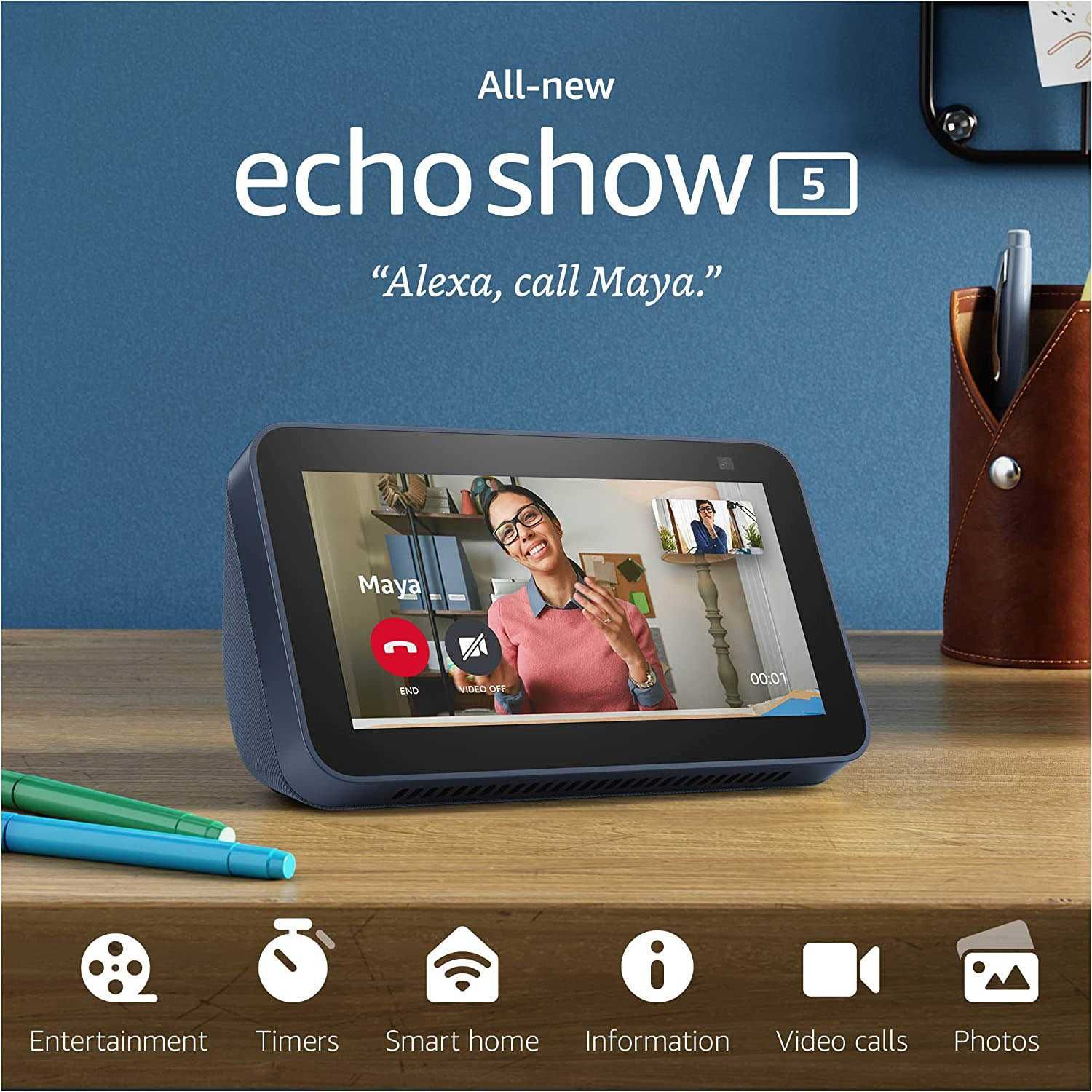 Amazon Echo Dot 3 e 5, Echo 4, Echo Show 5, Echo Pop - Novas Seladas