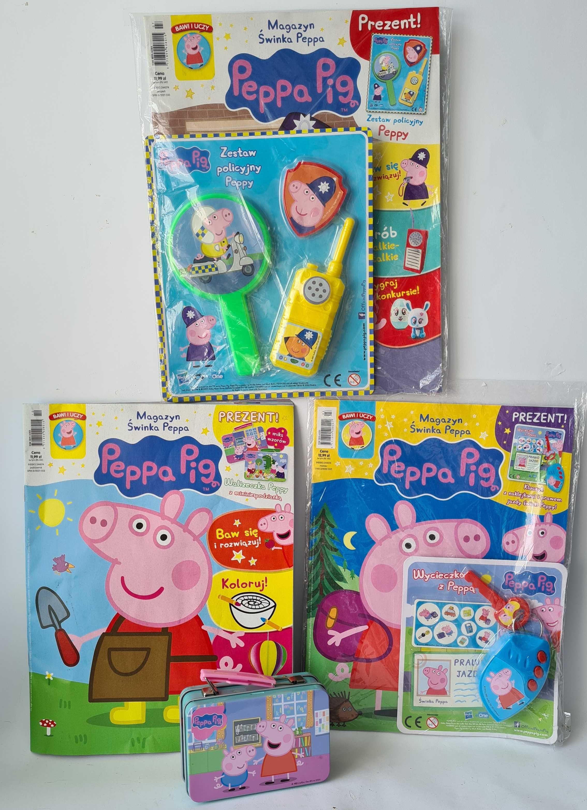 3 X magazyn nowe ŚWINKA PEPPA+ 3 PREZENTY WALIZKA+ klucz