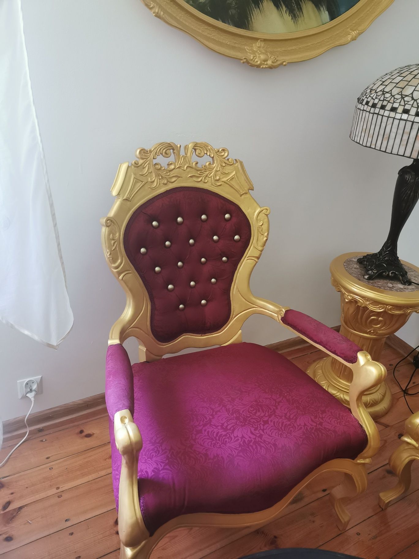 Zestaw/komplet pałacowy sofa, foteleLudwik