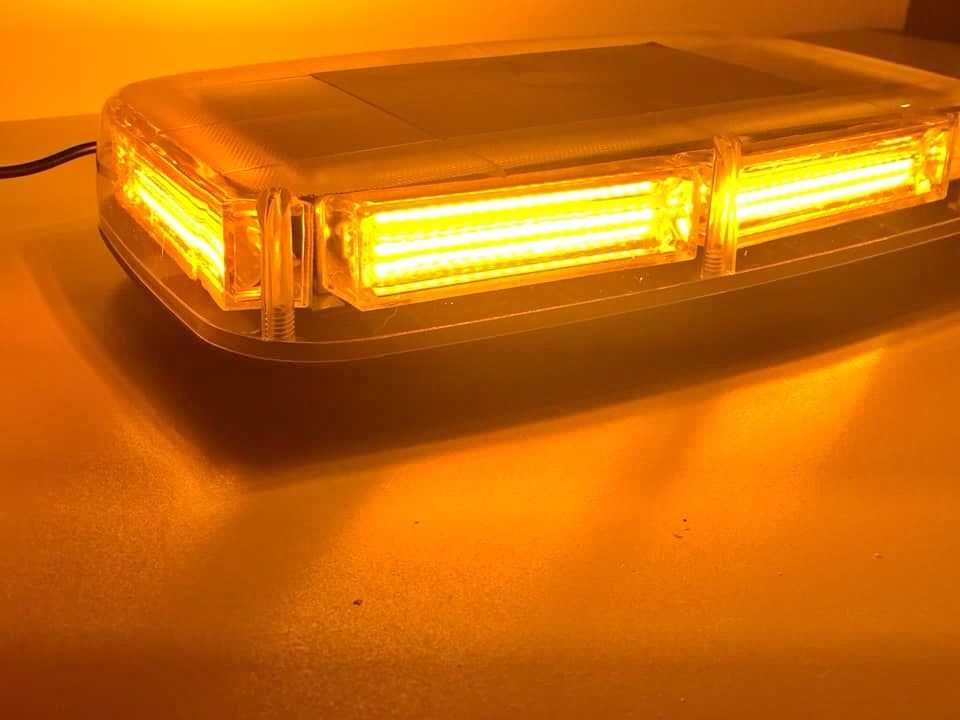 Lampa ostrzegawcza stroboskop kogut LED na magnes 48W 12-24V COB