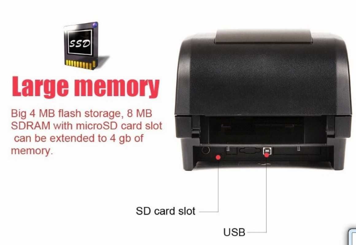 Принтер для наклеек XPRINTER H500B + бесплатная настройка