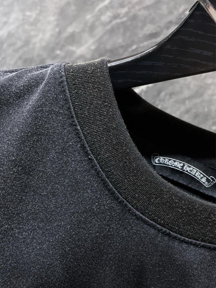 Футболка CHROME HEARTS оверсайз серая унисекс мужская оригинал