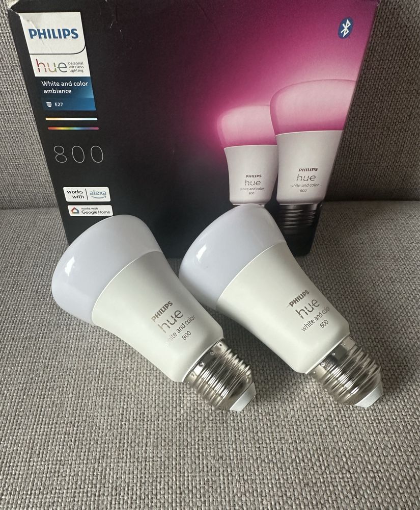 Philips hue 800 White and Color - dwie żarowki e27