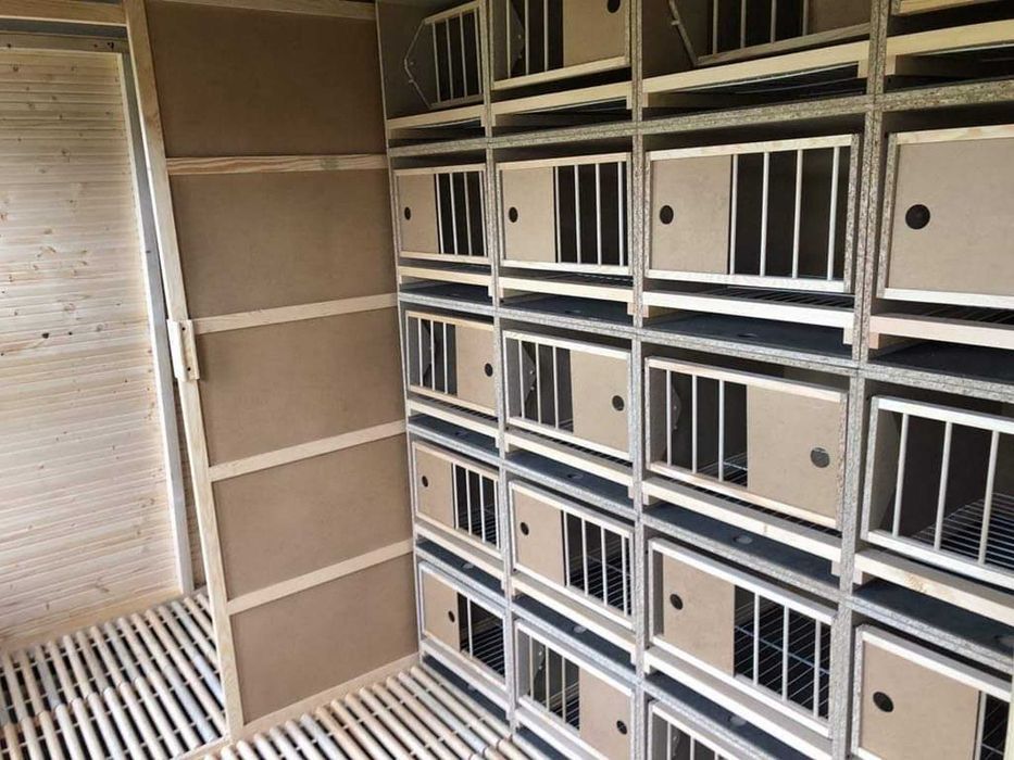 Gołębnik 1V 8x2 wyposażenie 5 boksów EJB