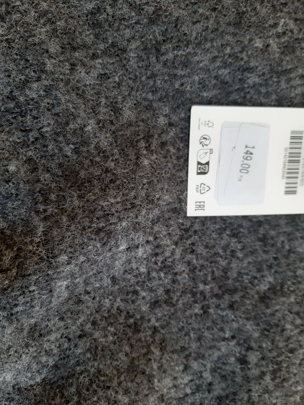 Sweter zara L oversize szary sweterek damski glamour surowy krótki tkm