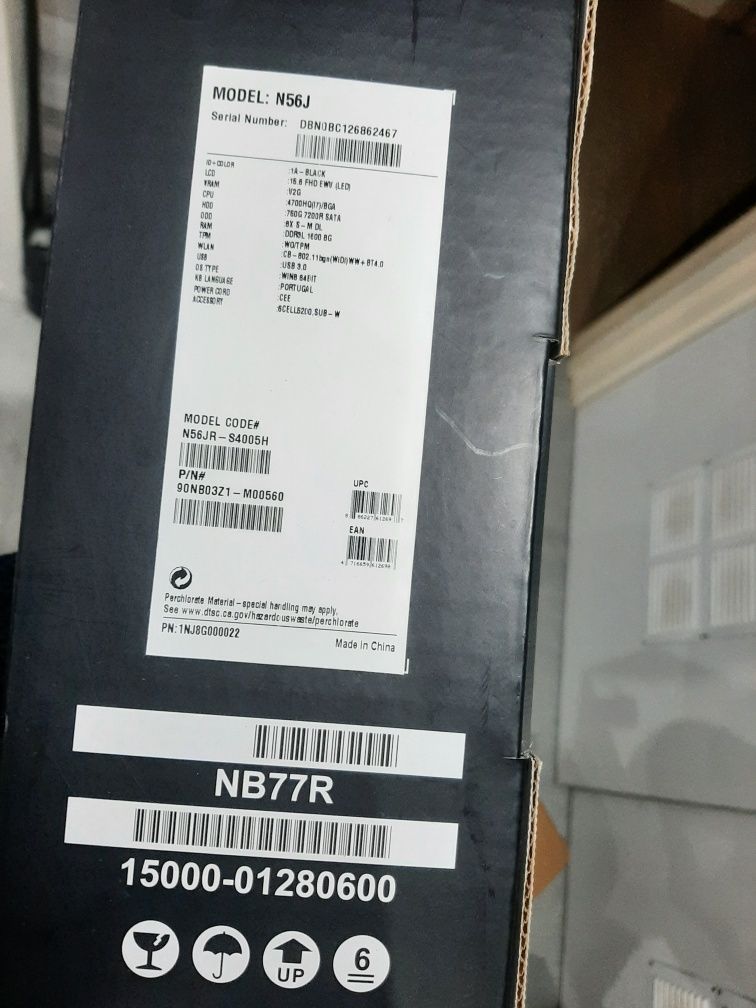 Asus i7  Octocore 3.4ghz G-Force GTX760m 2gb DDR5 ecrã FULL HD c/caixa