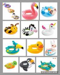 Надувний круг для плавання для дітей 3 - 6 років, з тваринками