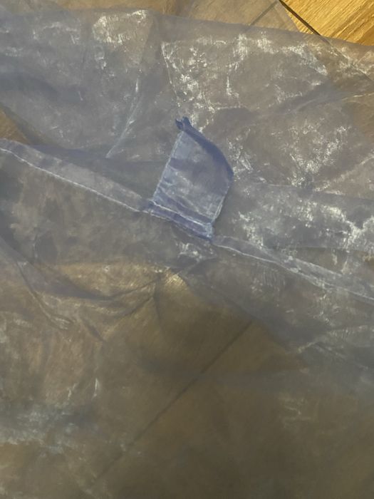 Синя тюль на люверсах