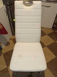 Białe krzesło eko-skóra