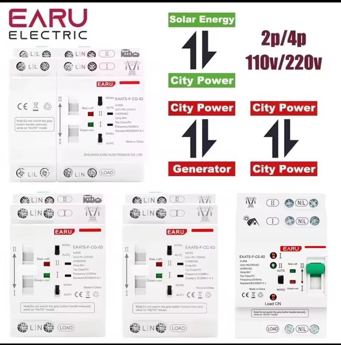 GEYA G2R , АВР 4П 63А 1400грн ,2П 1100грн, .автоматичне включення резе